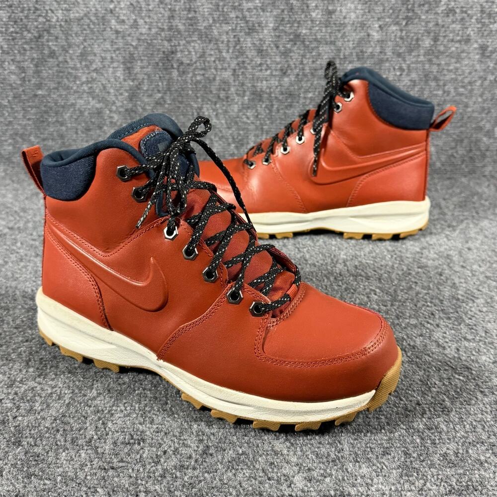 Nike Manoa Leather Hiking Boots DC8892-800 Rugged Orange Men's Size 8.5